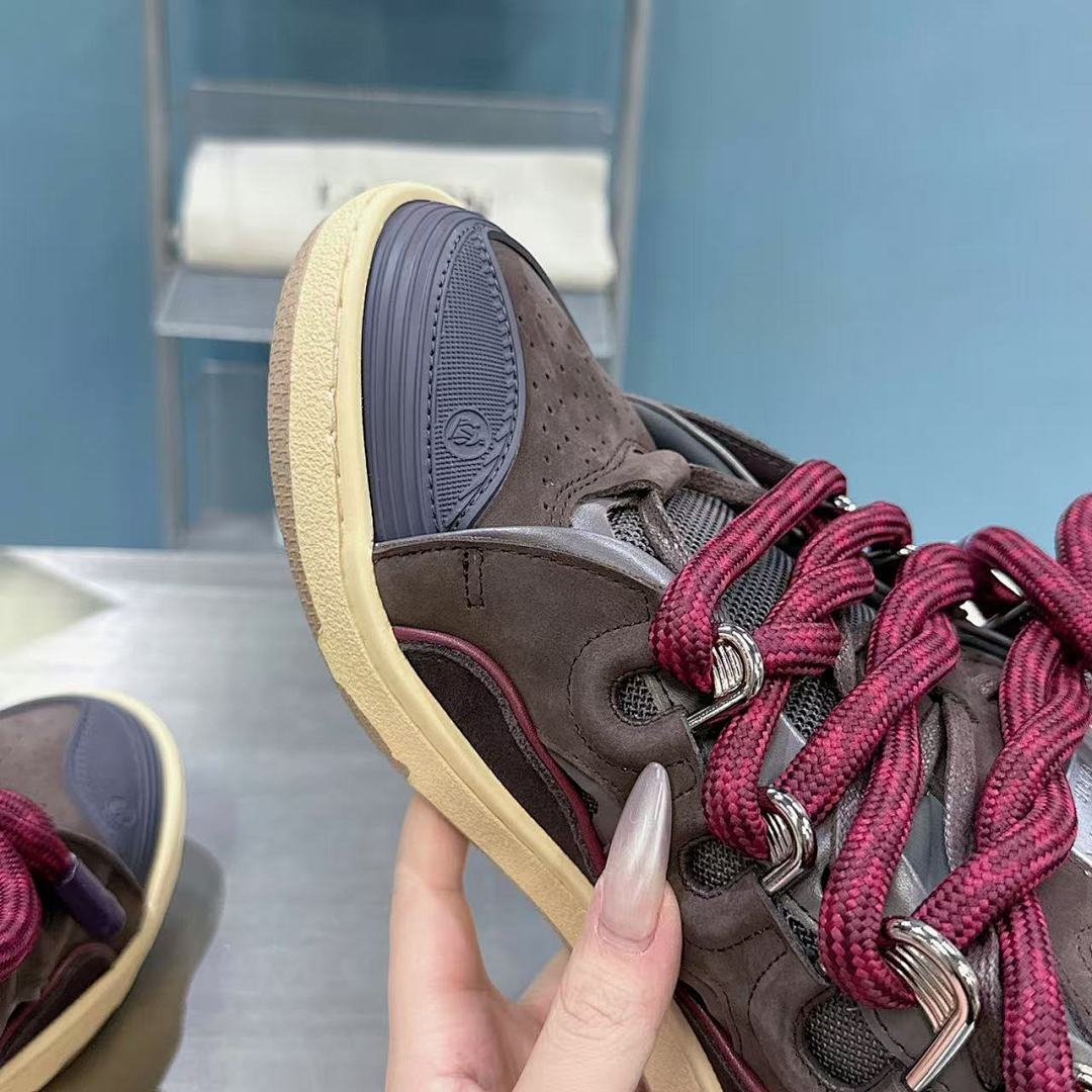 Lanvin FoShan Batch Lanvin Leather Curb Sneakers Three Generations - Image 7