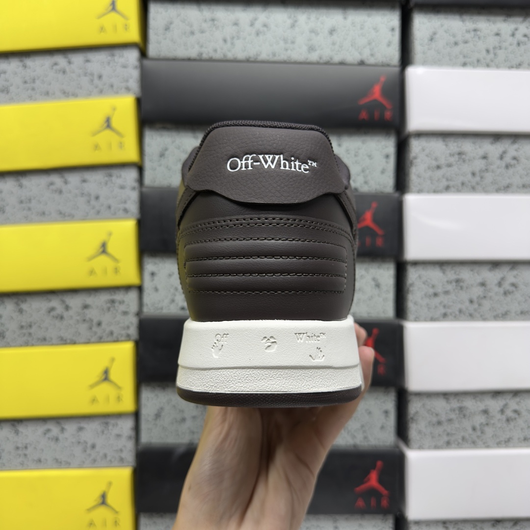 Off-White Out Of Office OOO Low Tops (Chocolate White) - Image 3