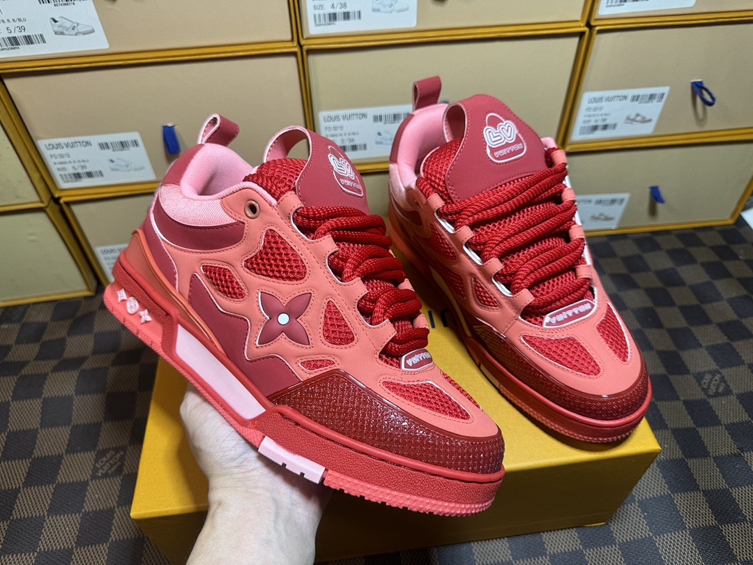 Louis Vuitton LV Skate Light Red Sneakers - Image 6