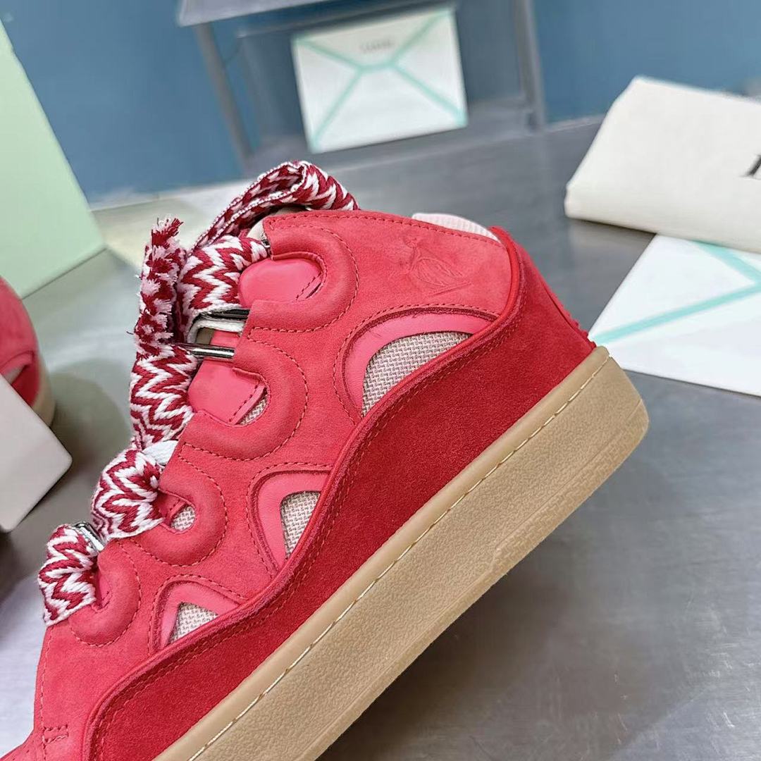 Lanvin FoShan Batch Lanvin Leather Curb Sneakers Three Generations - Image 2