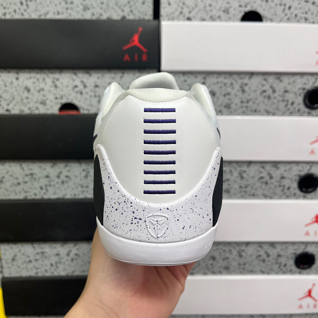 Nike Kobe 9 Elite Low EM Protro White Court Purple ZK9 - Image 7