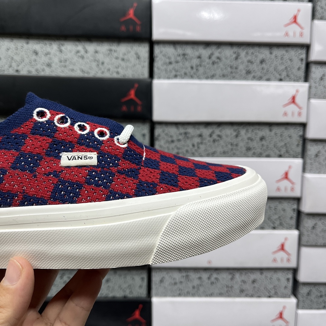 Vans LX Authentic 44 EK Punk Check Red Blue V - Image 4