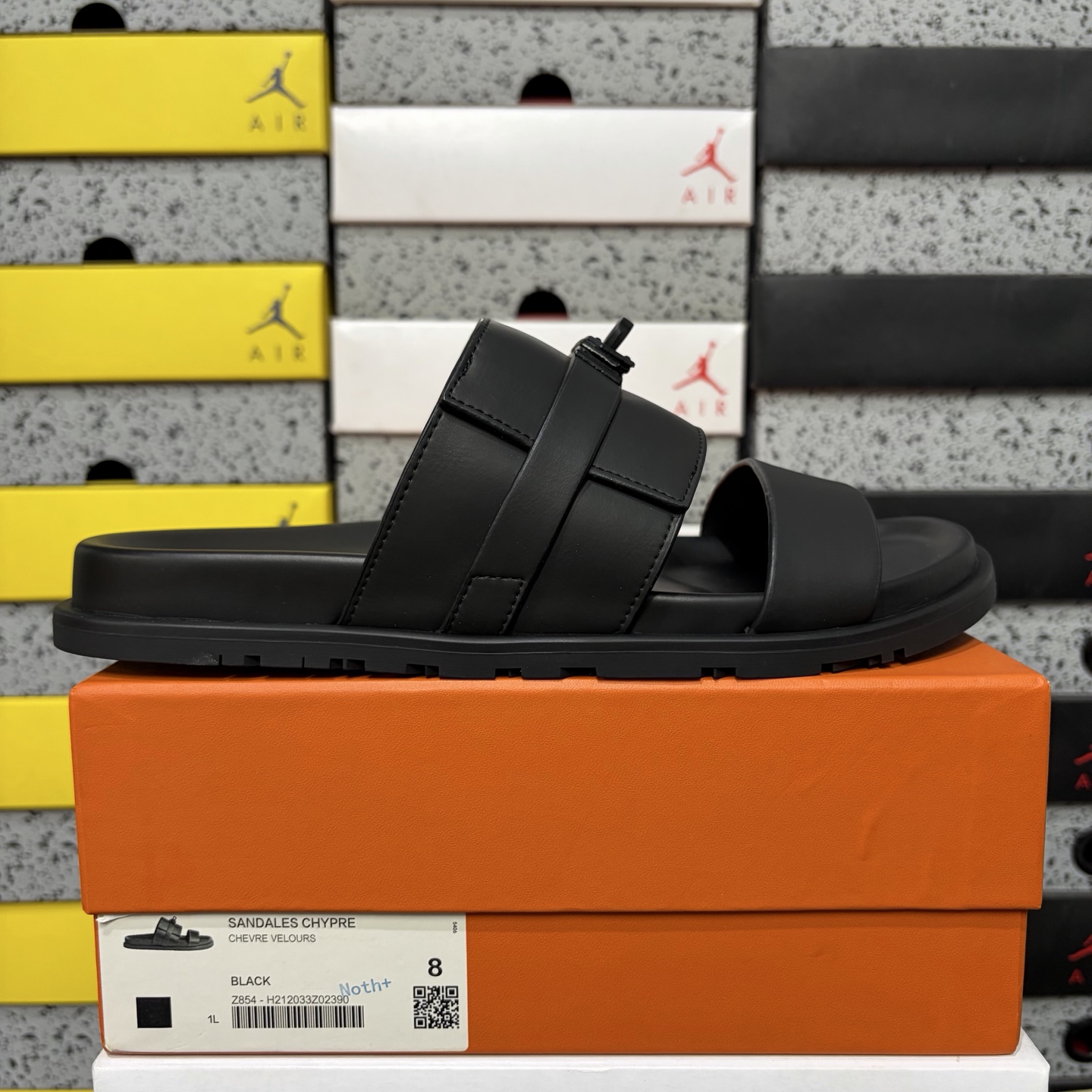 Hermes Chypre Sandal Black Leather Buckle - Image 10