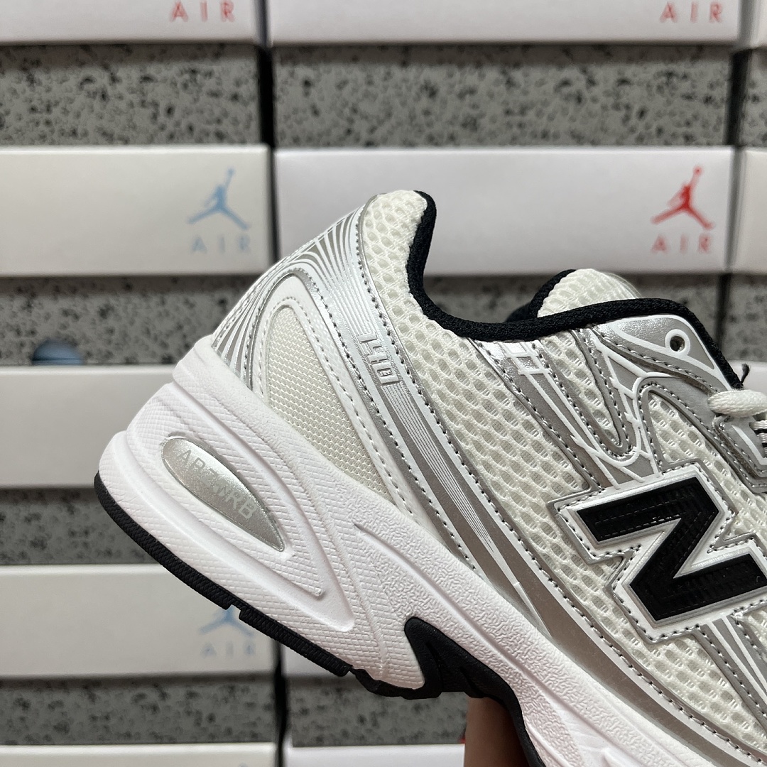 New Balance 740 (White Silver Metallic Navy) - Image 6