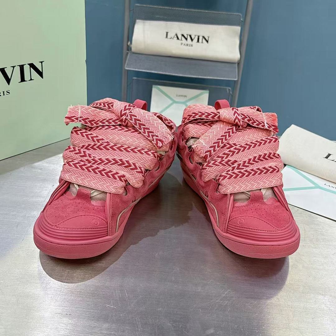 Lanvin FoShan Batch Lanvin Leather Curb Sneakers Three Generations - Image 8