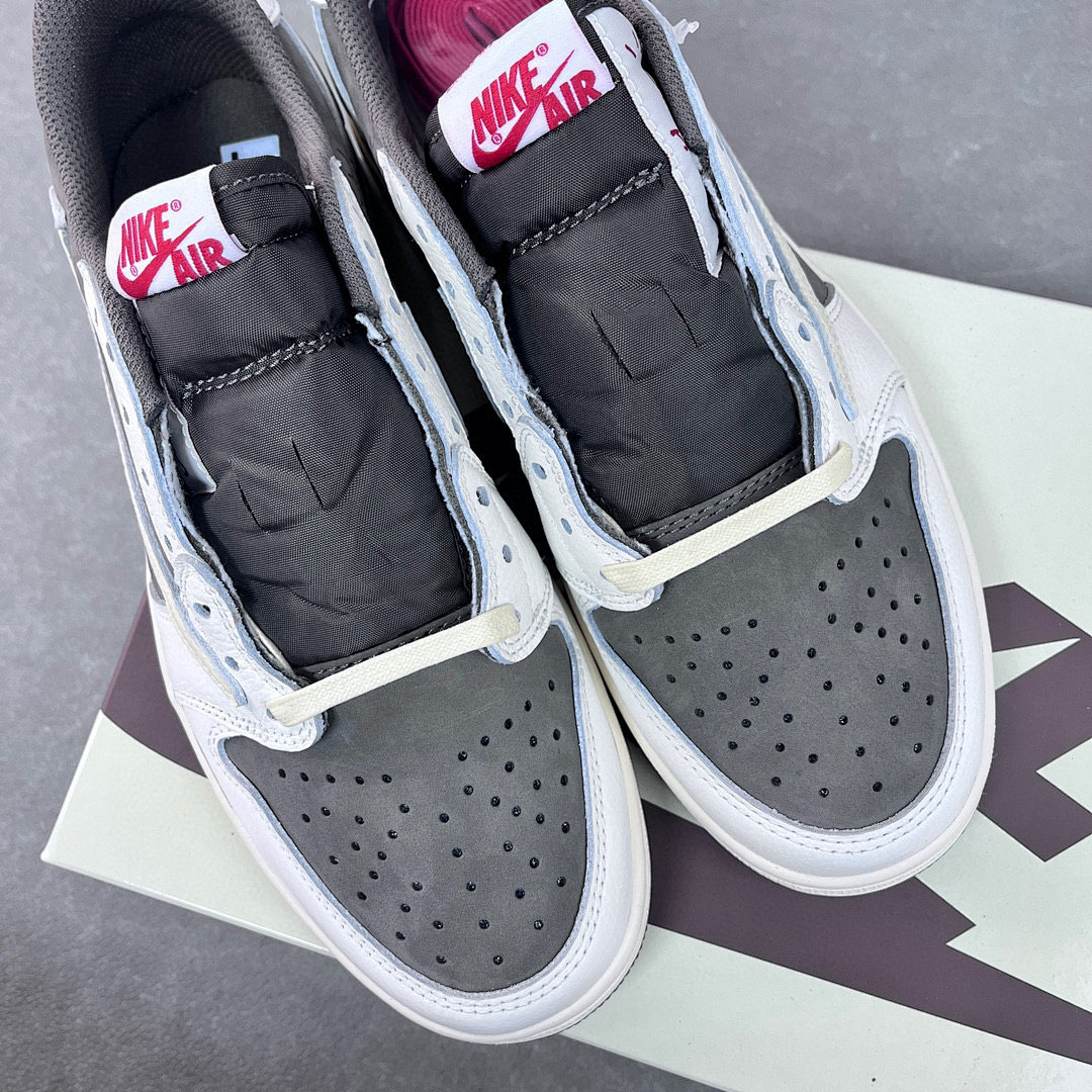 Chanel Travis Scott X Air Jordan 1 Low "Sail And Ridgerock - Image 7