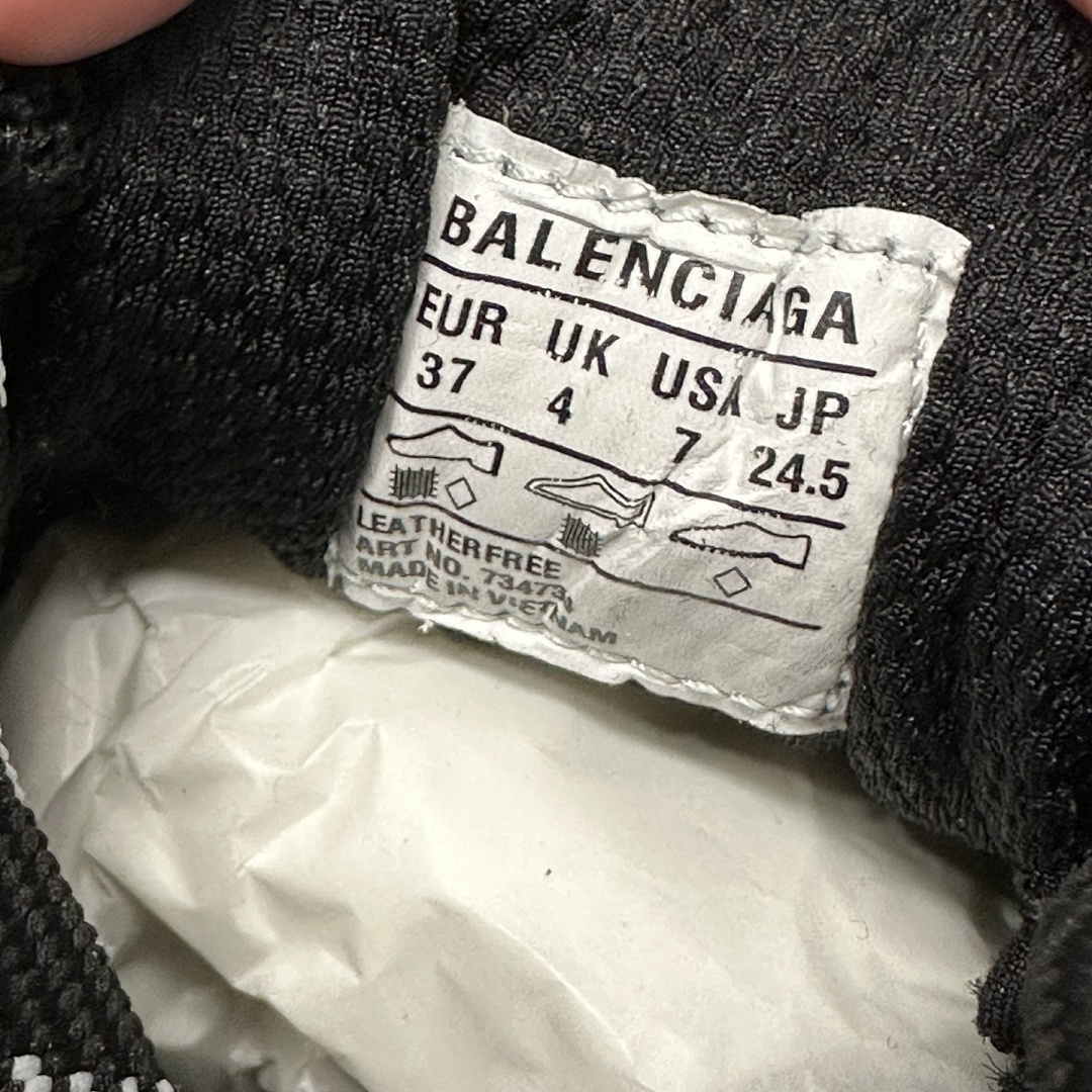 Balenciaga 3XL Extreme Lace 9110 Black White Straps (Mid Stripe) - Image 2