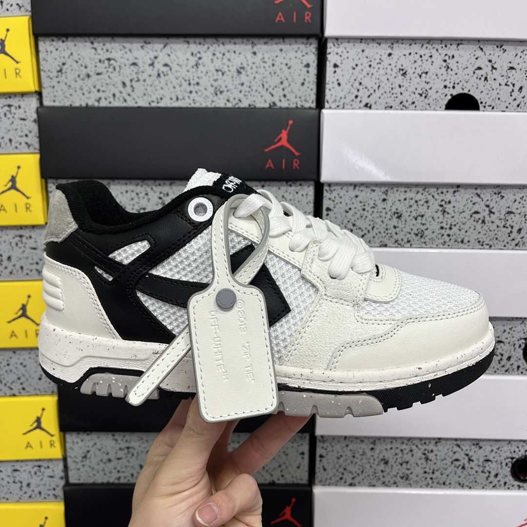Off-White Out Of Office OOO Low Tops (White Black) - Image 7