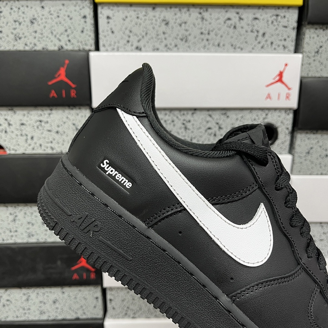 Nike Air Force 1 Low Supreme Black White Sup - Image 11