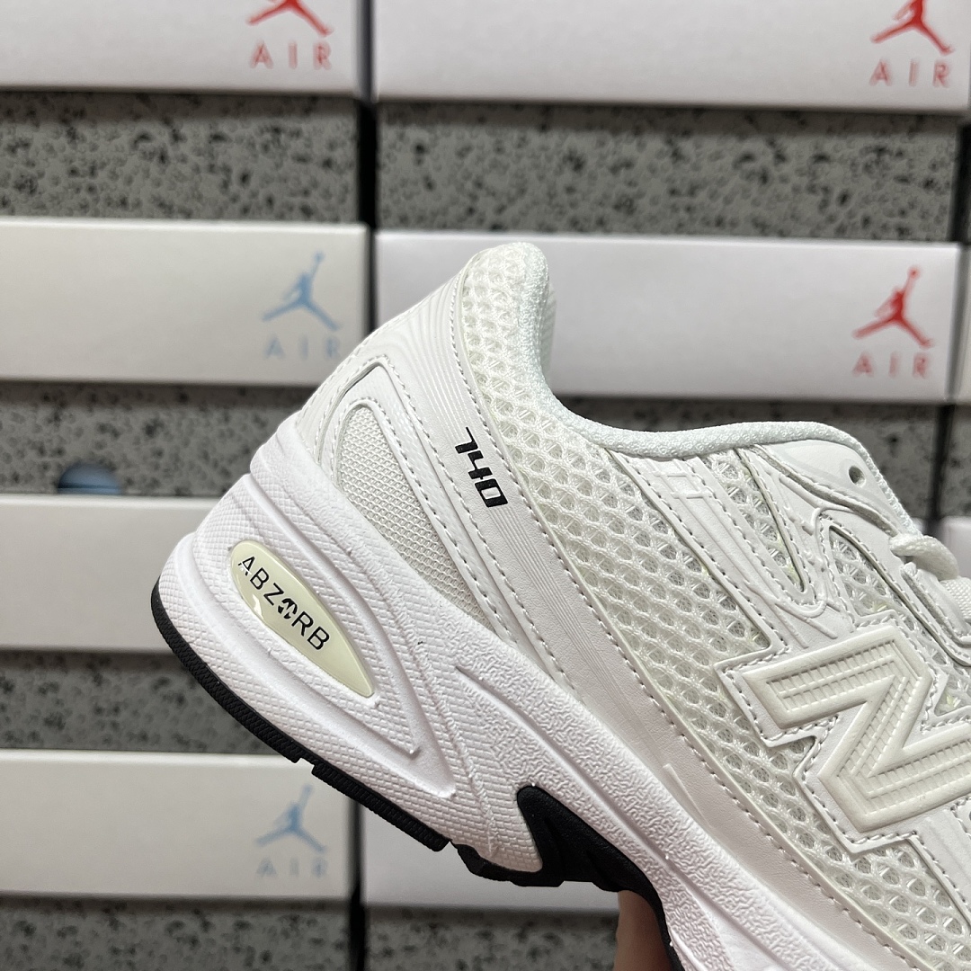 New Balance 740 (Triple White) - Image 6