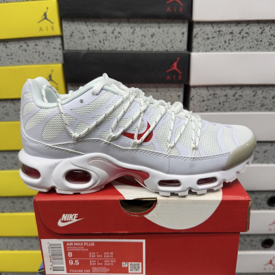 Nike Air Max Plus Lace Utility White University Red FN3488-100 (Up)