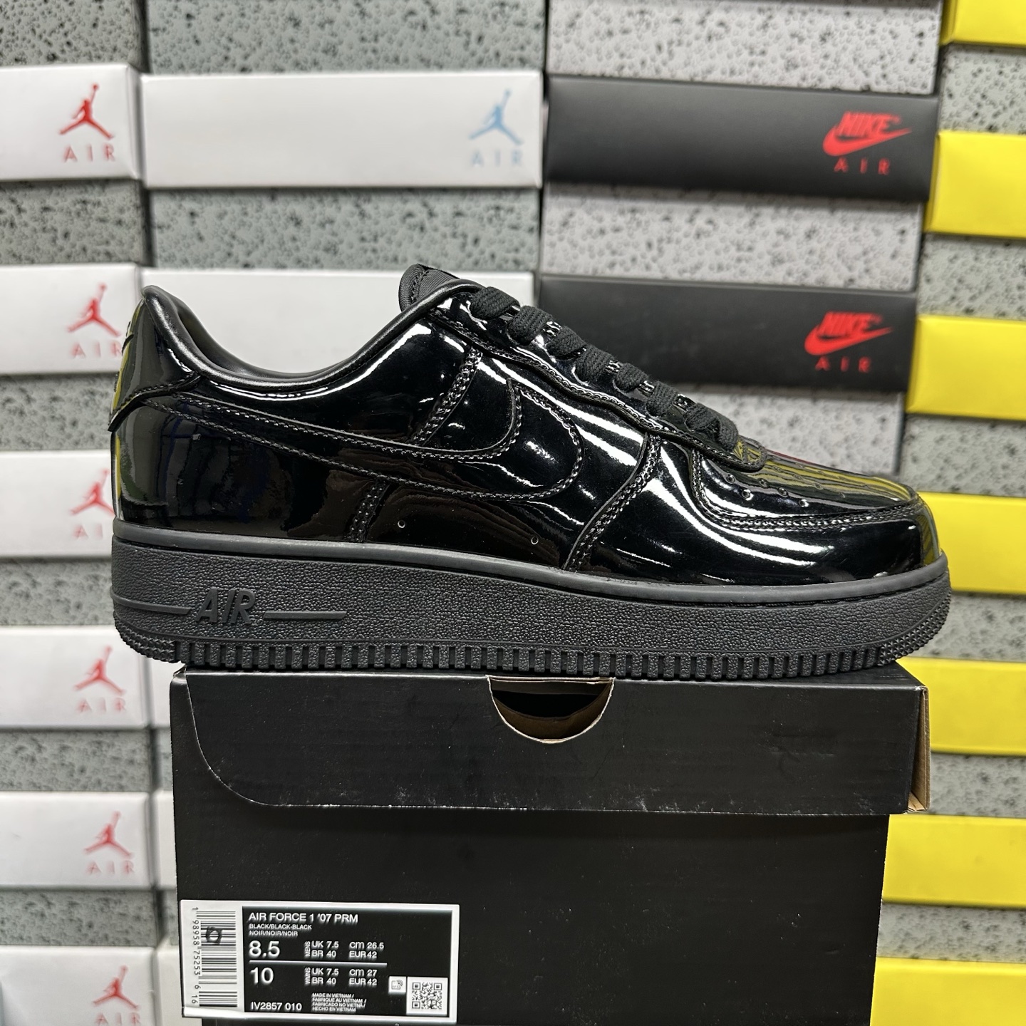 Nike Air Force 1 Low '07 Premium Black Patent - Image 11