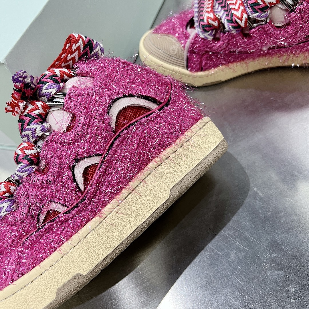 Lanvin FoShan Batch Lanvin Leather Curb Sneakers Three Generations - Image 38