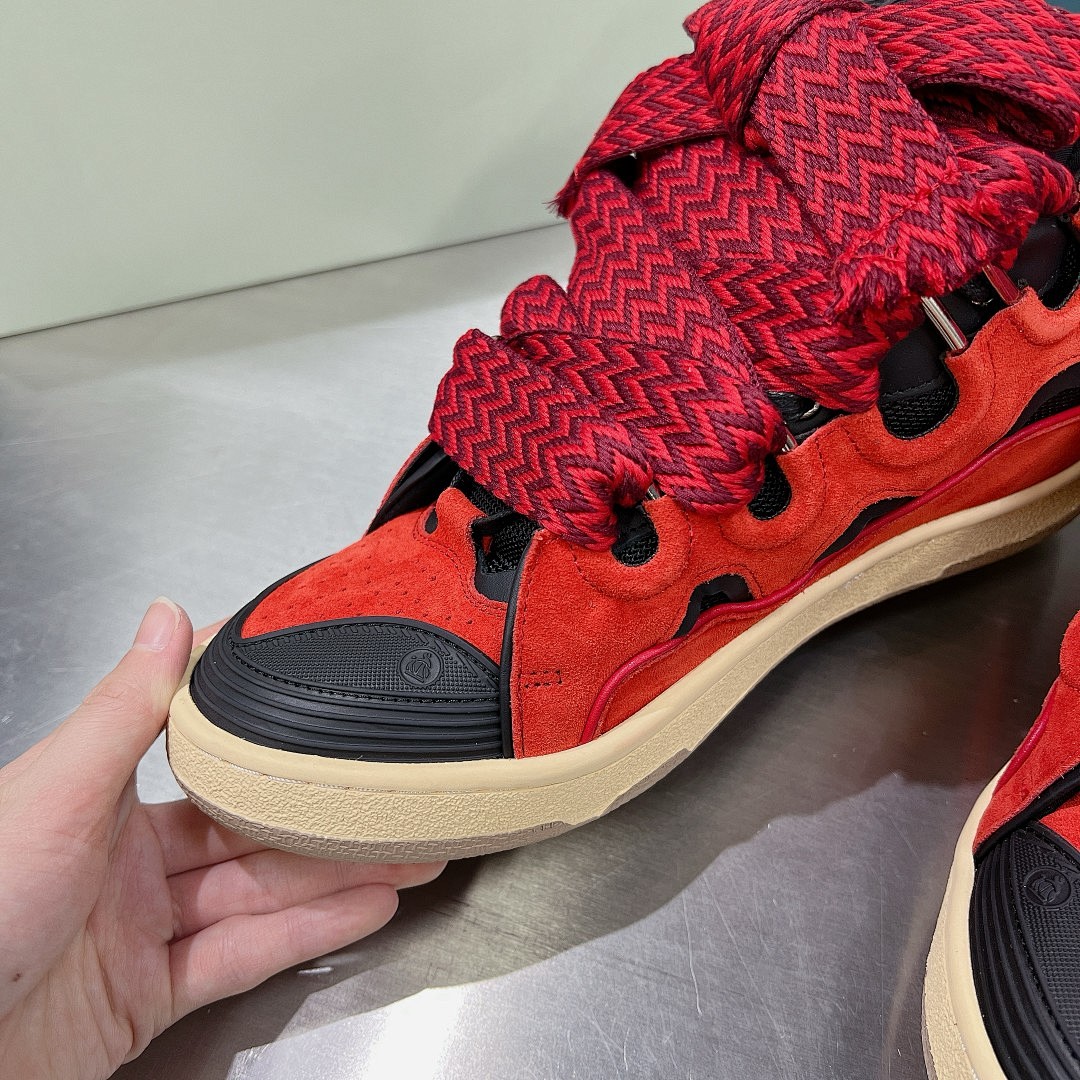 Lanvin FoShan Batch Lanvin Leather Curb Sneakers Three Generations - Image 5