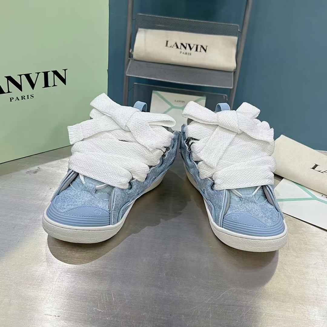 Lanvin FoShan Batch Lanvin Leather Curb Sneakers Three Generations - Image 3