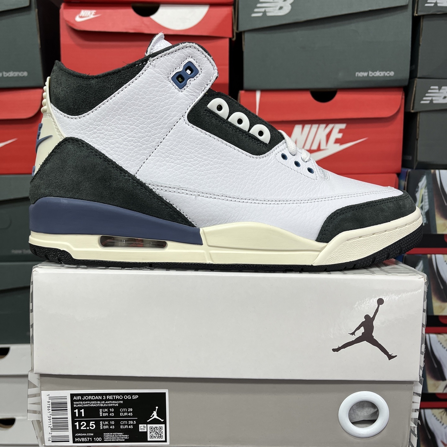 Nike Jordan 3 Retro OG SP A Ma ManiéRe Diffused Blue 3AMM (White) - Image 10