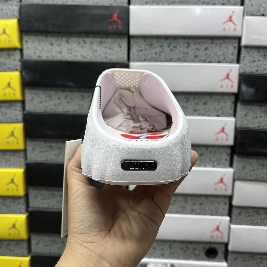 Nike Mind 001 Slide White Speed Red HQ4307-101 - Image 4