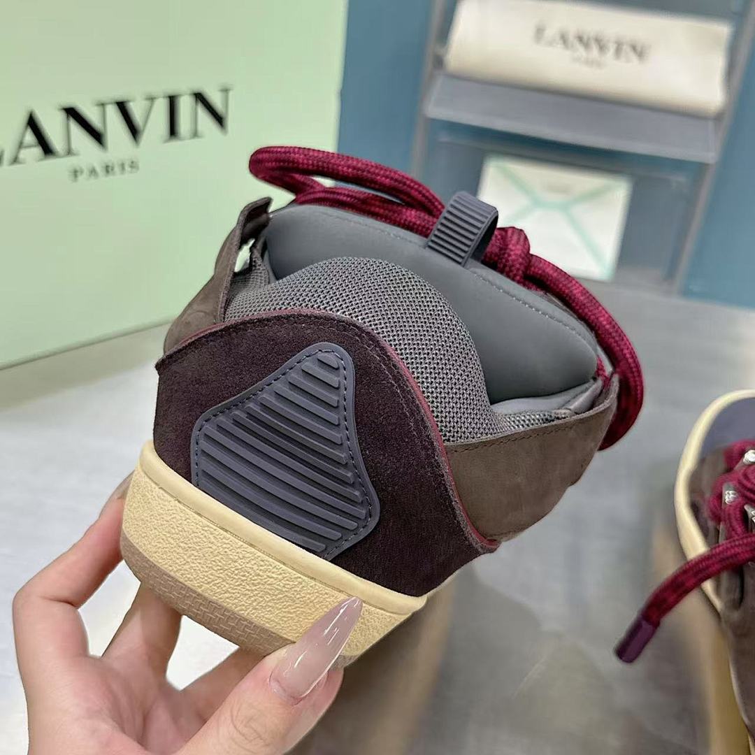 Lanvin FoShan Batch Lanvin Leather Curb Sneakers Three Generations - Image 3