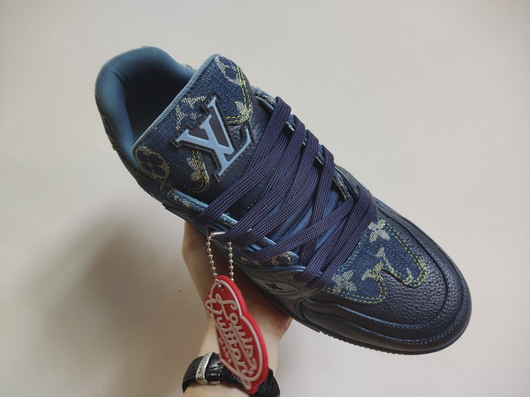 Louis Vuitton LV Trainer X Nigo Blue Demin - Image 4