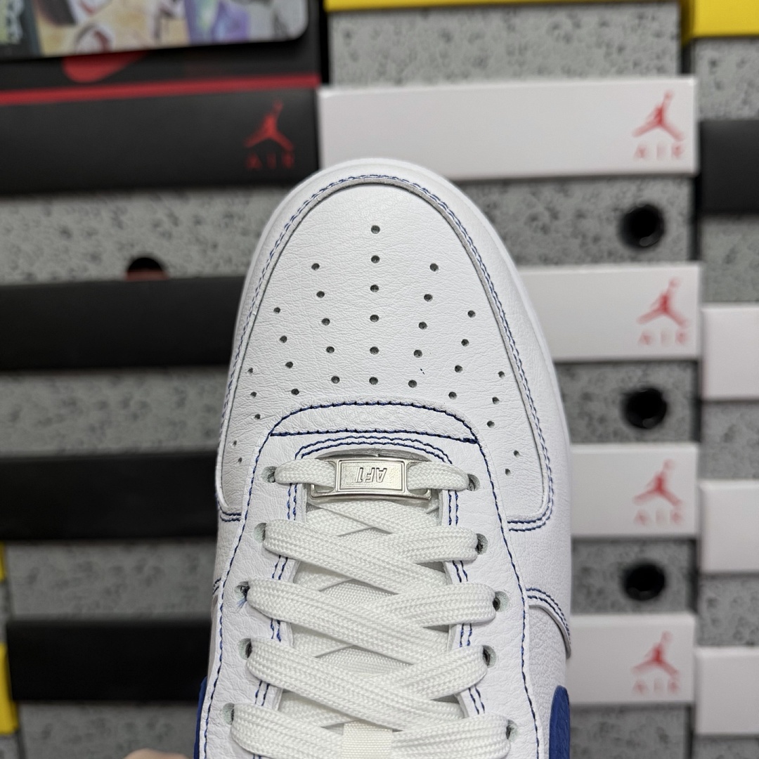Nike Air Force 1 Low '07 LV8 (White Deep Royal Blue) - Image 7