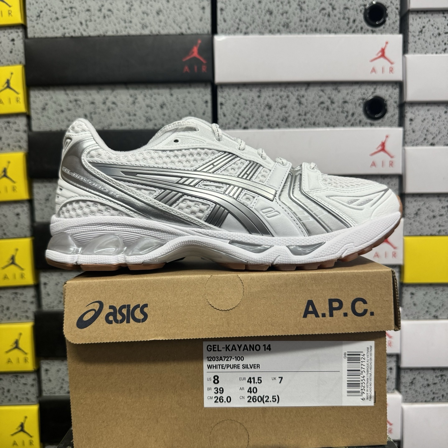 ASICS Gel-Kayano 14 A.P.C. White Pure Silver 1203A727-100 - Image 11