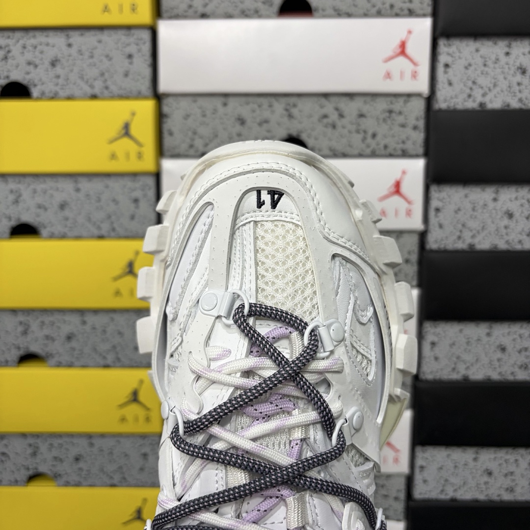 Balenciaga Track White Grey Purple Buckle Strap - Image 9