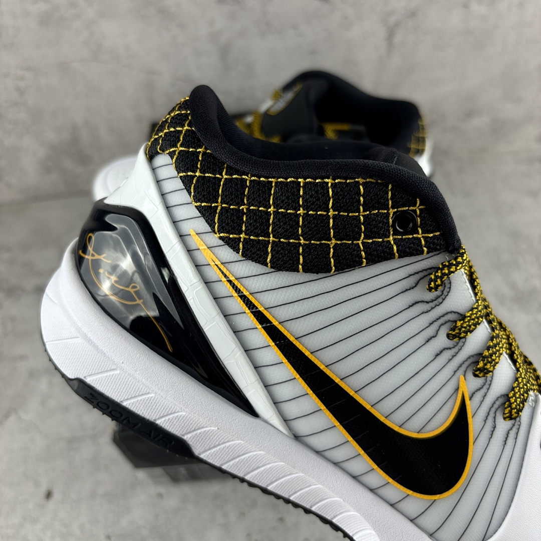Nike Kobe 4 Protro White Black Del Sol ZK4 (Yellow) - Image 8