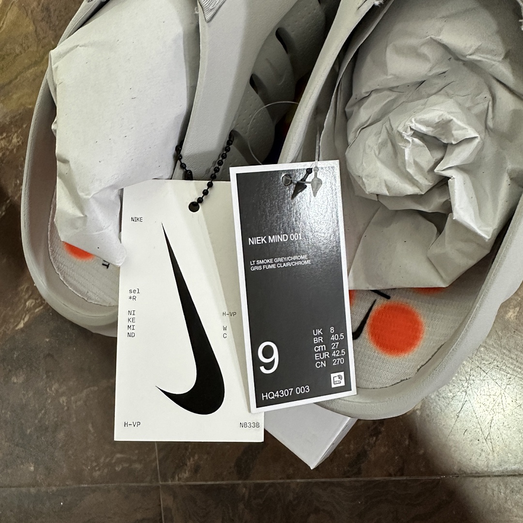 Nike Mind 001 Slide Light Smoke Grey HQ4307-003 (White) - Image 5