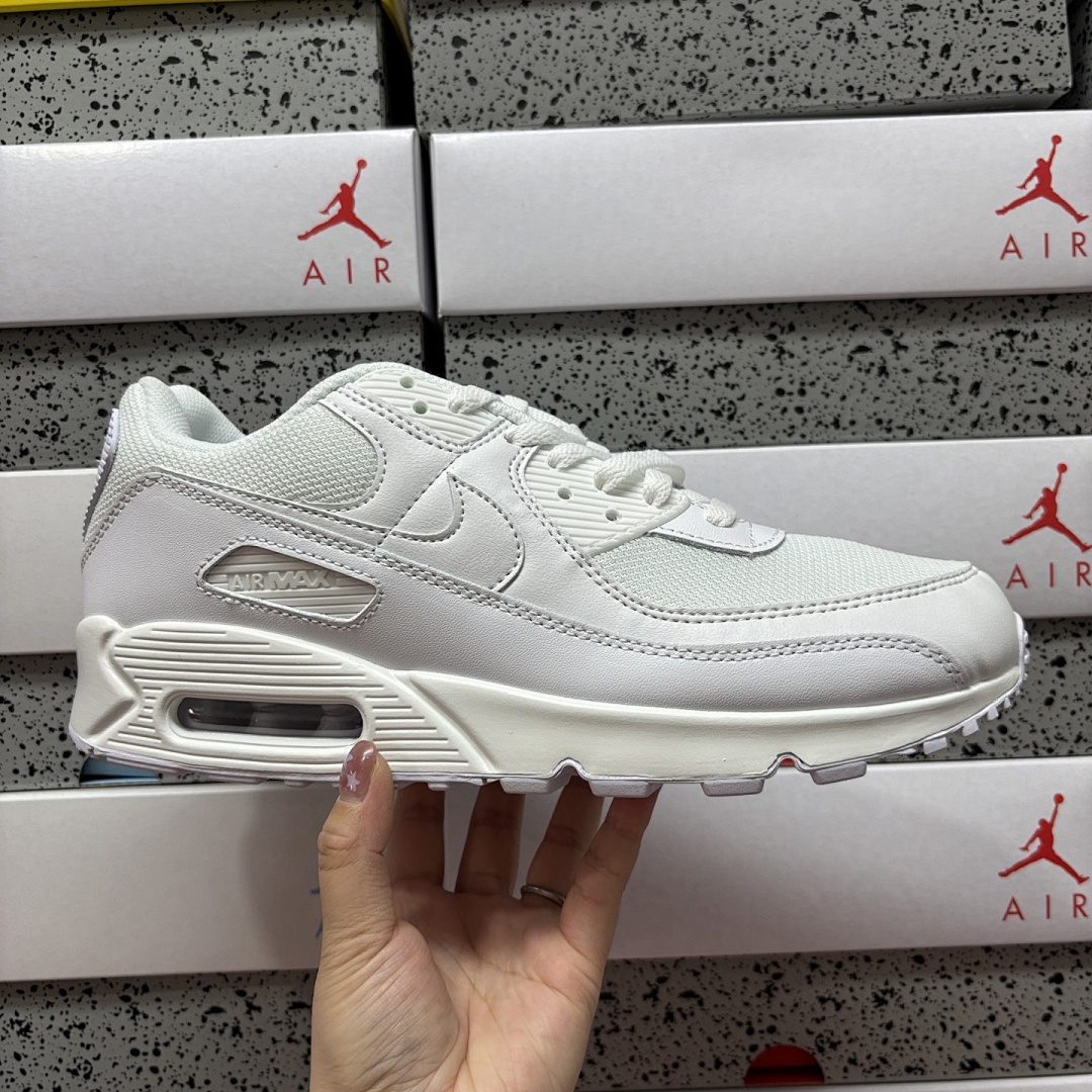 Nike Air Max 90 Recraft Triple White CN8490-100 - Image 6