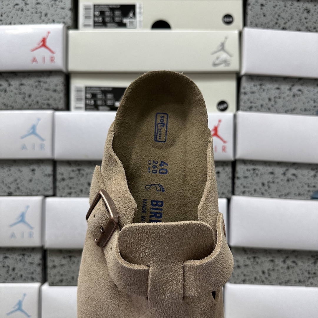 Birkenstock Birken Boston Soft Footbed Sand Suede (Thick Leather) - Image 3