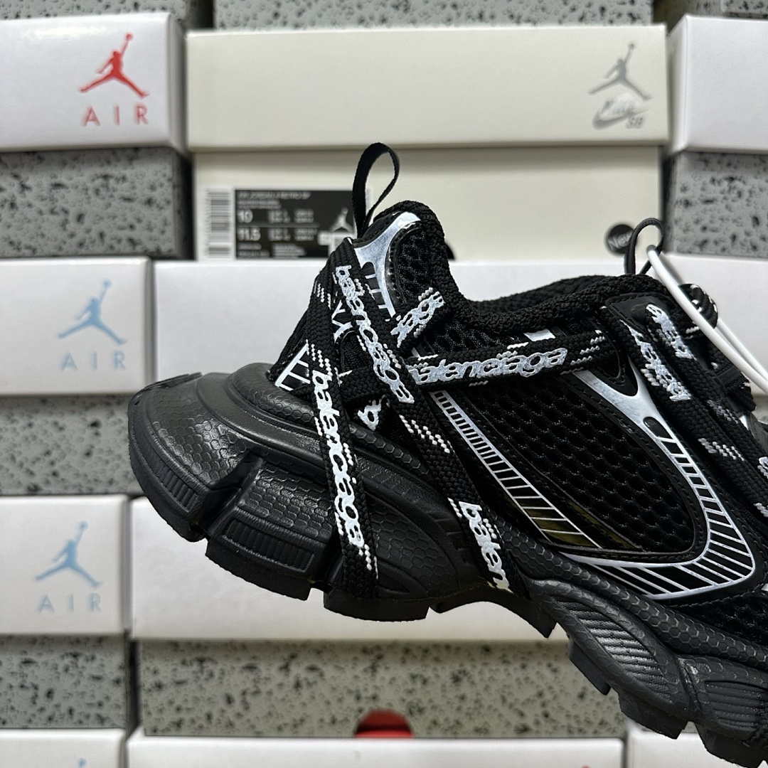 Balenciaga 3XL Extreme Lace 9110 Black White Straps (Mid Stripe) - Image 6
