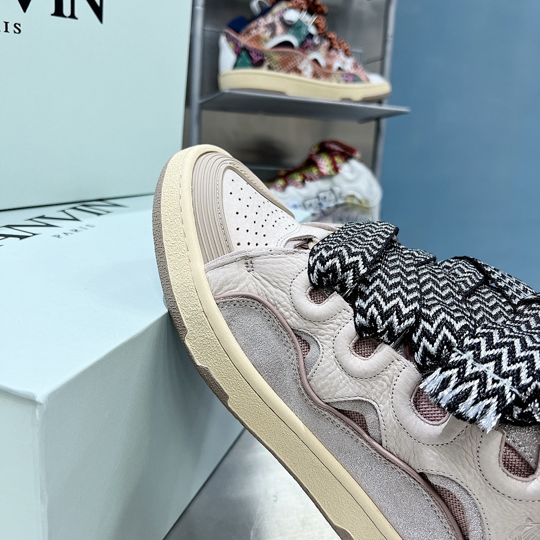 Lanvin FoShan Batch Lanvin Leather Curb Sneakers Three Generations - Image 93