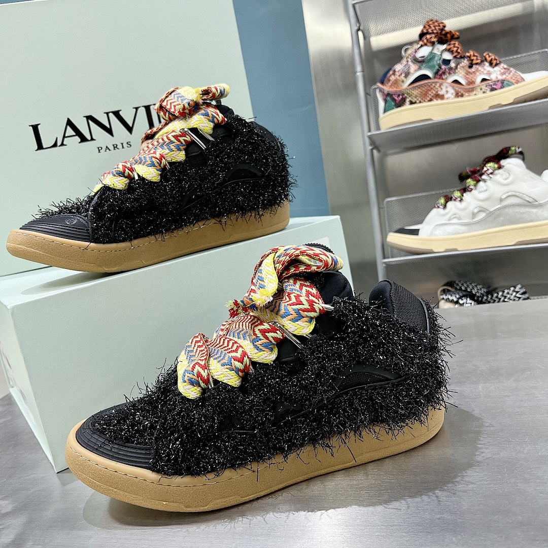 Lanvin FoShan Batch Lanvin Leather Curb Sneakers Three Generations - Image 59
