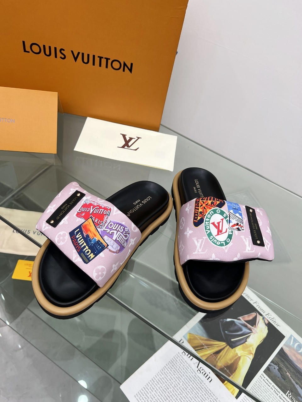 Louis Vuitton Velcro Slippers - Image 9