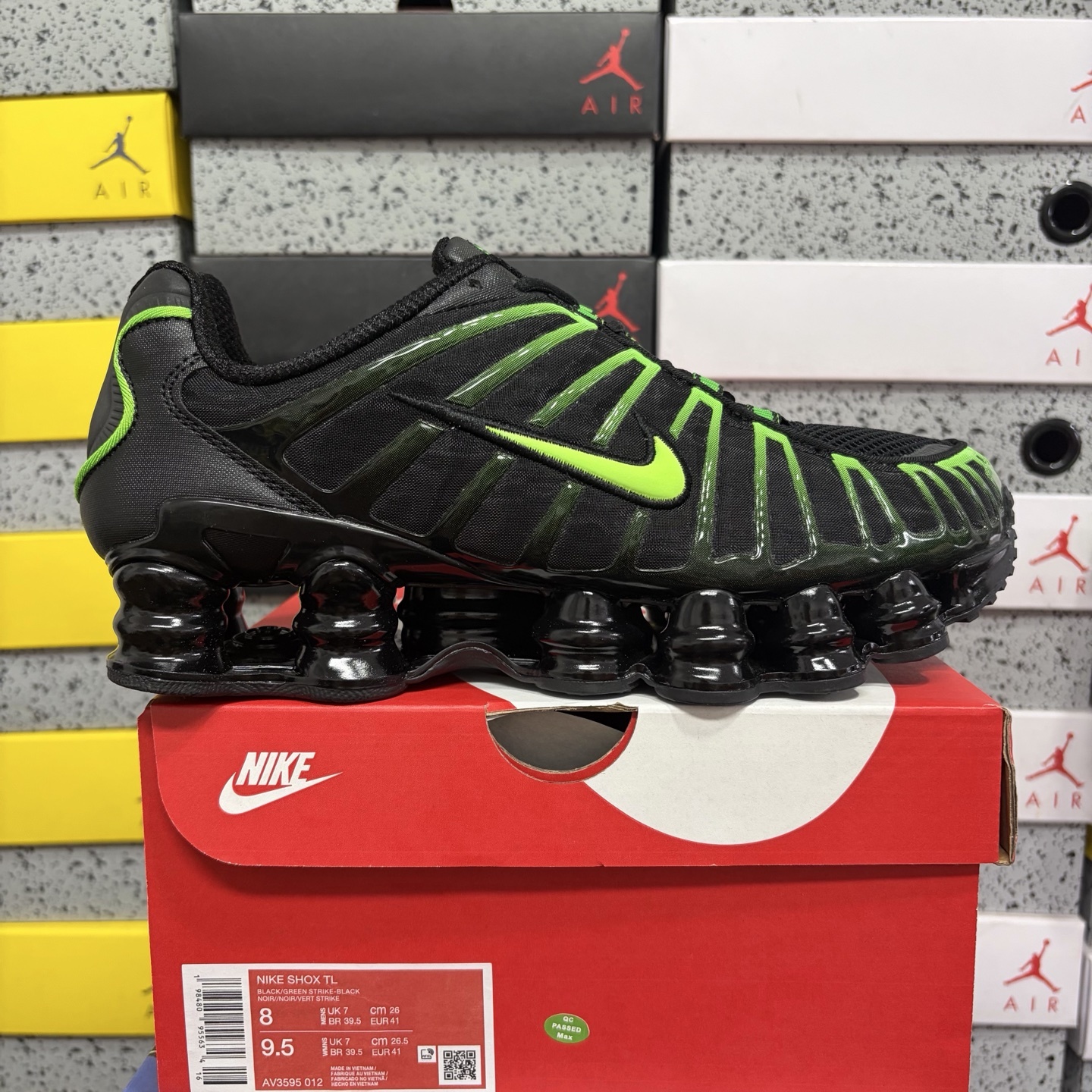 Nike Shox TL Black Green Strike - Image 11