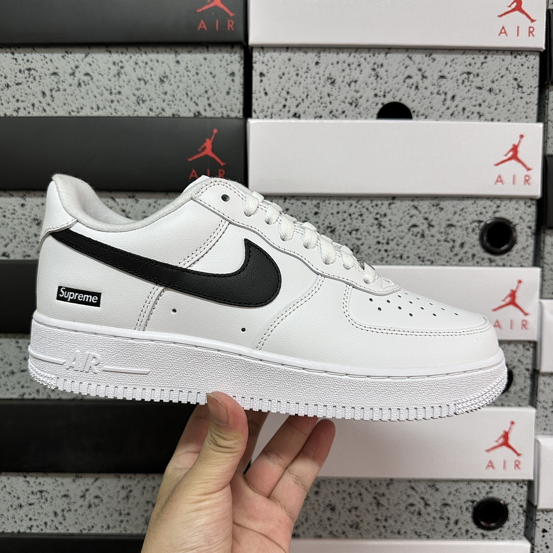 Nike Air Force 1 Low Supreme White Black Sup - Image 6