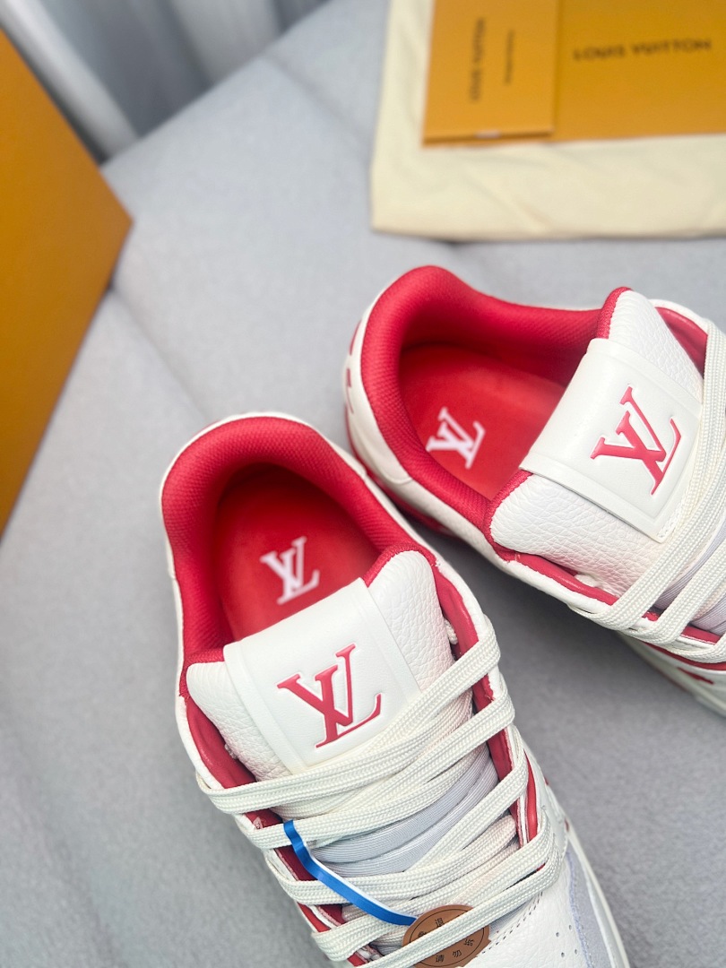 Louis Vuitton LV Trainer #54 Signature (White Red) - Image 8