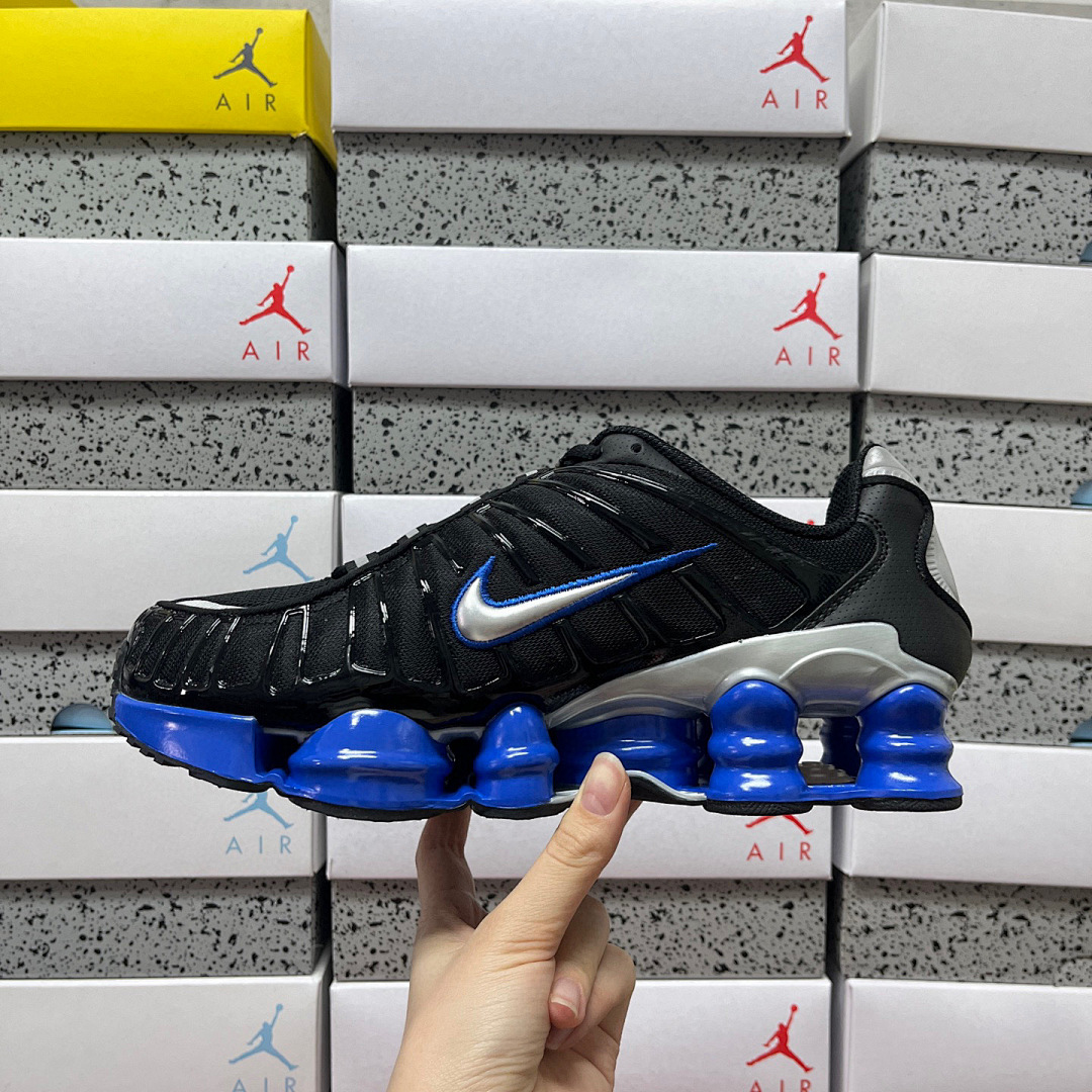 Nike Shox TL Black Racer Blue Metallic Silver CN0151-004 - Image 3