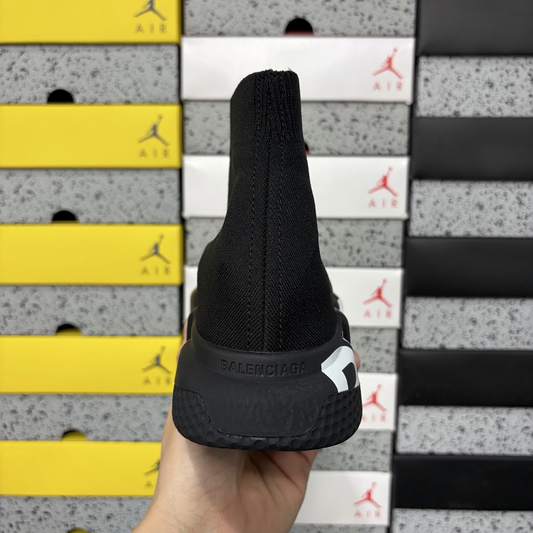 Balenciaga Speed Graffiti Trainers Black Socks - Image 5