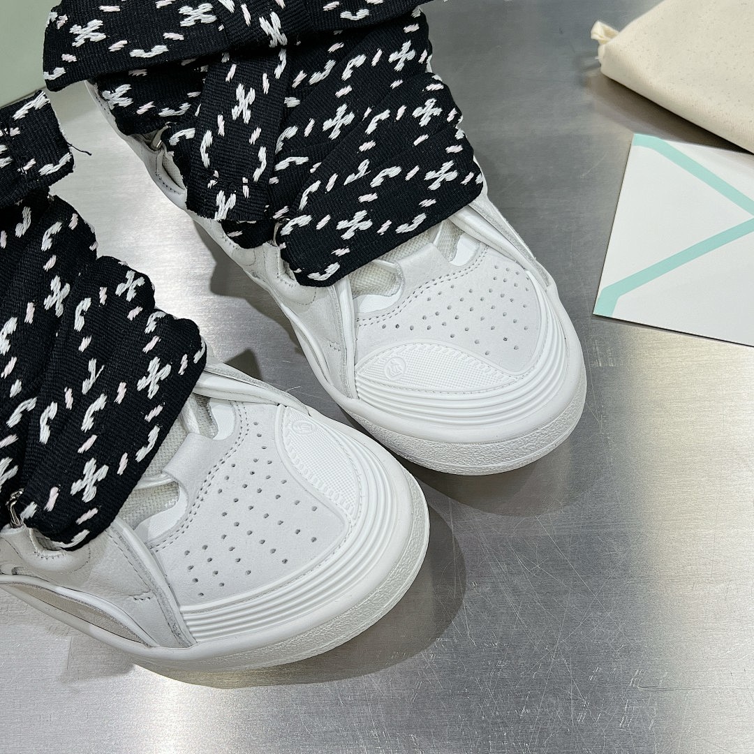 Lanvin FoShan Batch Lanvin Leather Curb Sneakers Three Generations - Image 7