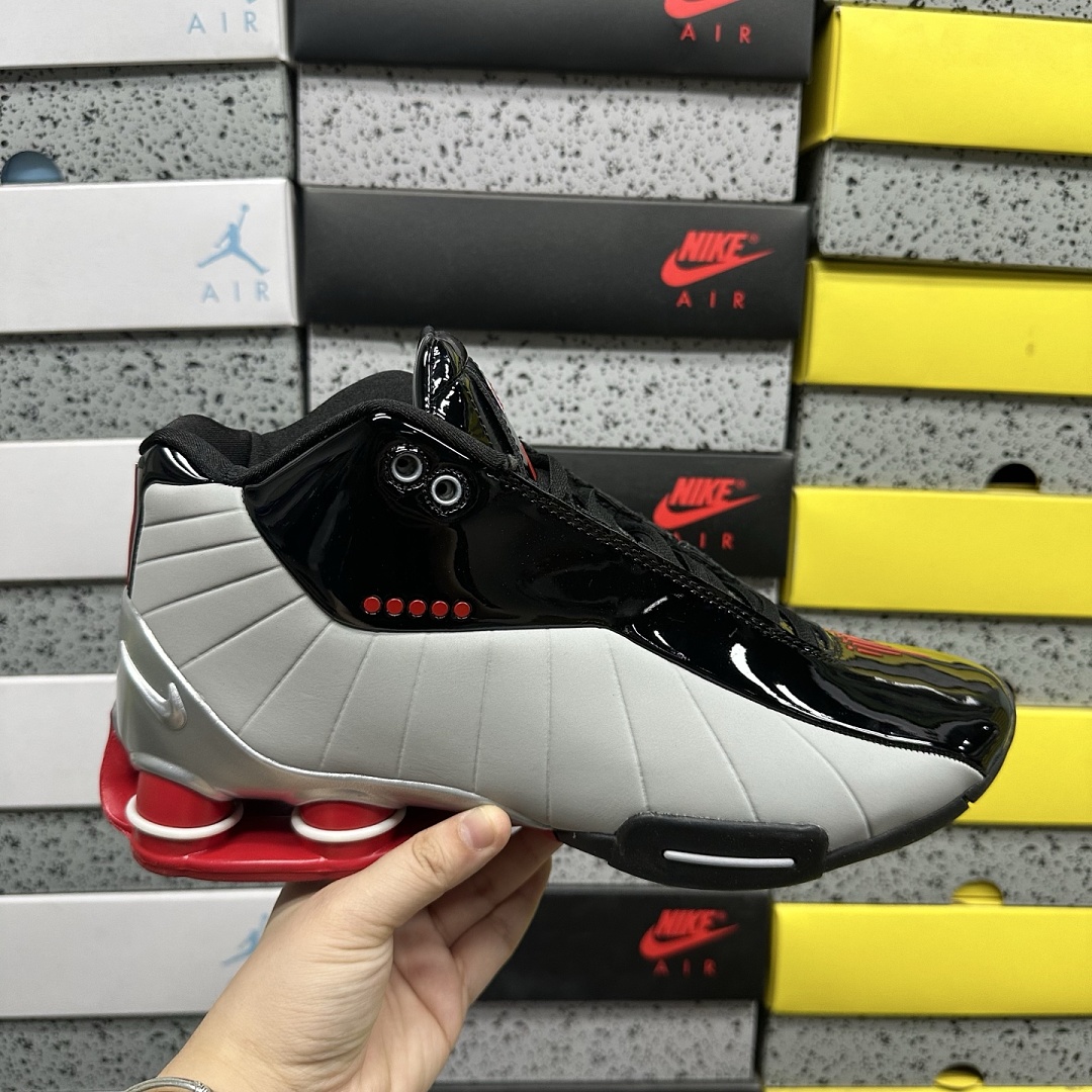 Nike Shox BB4 (Black Cement Red) - Image 7