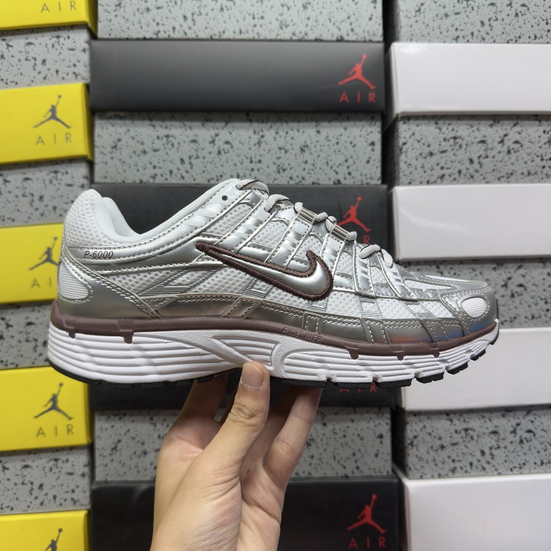 Nike P-6000 White Metallic Silver Tattoo - Image 2