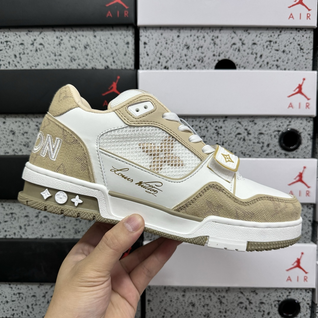 Louis Vuitton Trainer (White Khaki) - Image 6