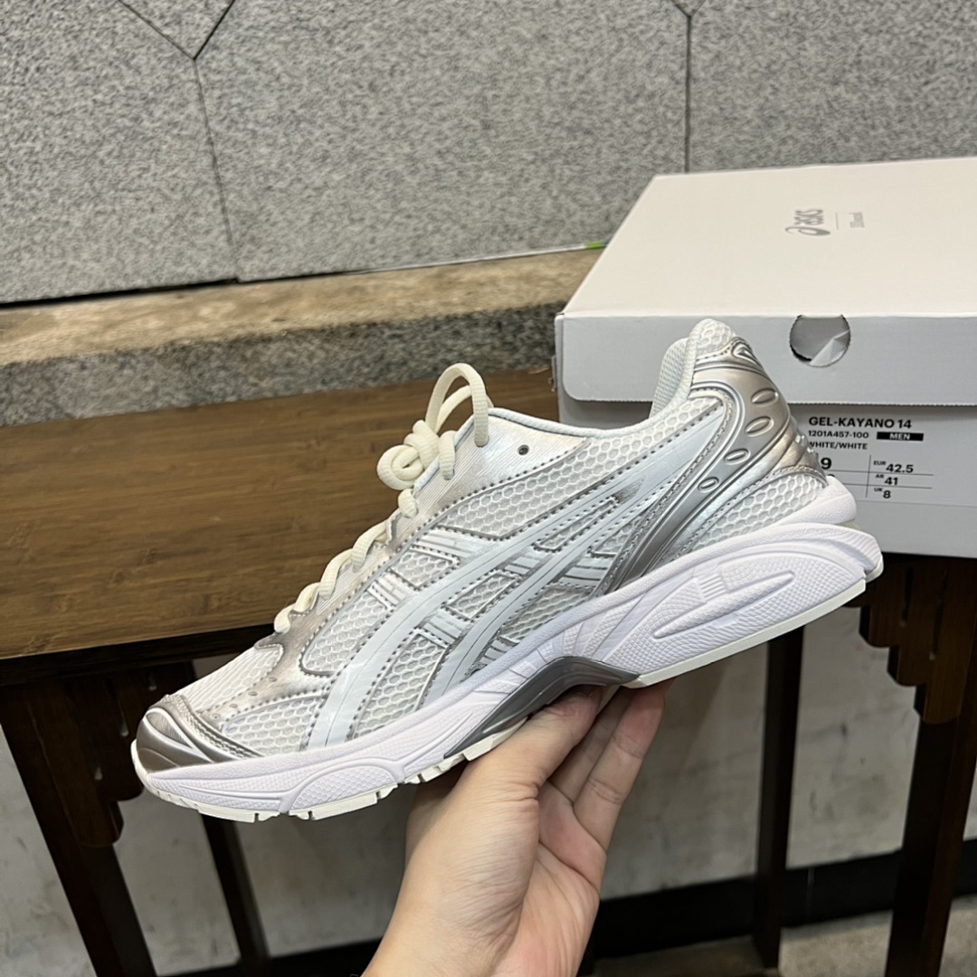 ASICS Gel-Kayano 14 JJJJound Silver White 1201A457-100 - Image 5