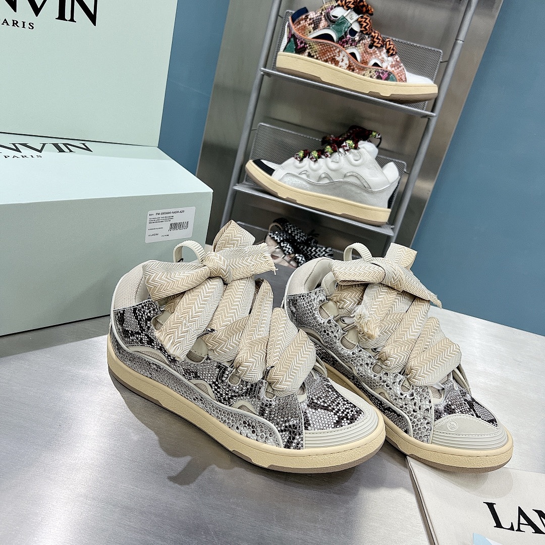 Lanvin FoShan Batch Lanvin Leather Curb Sneakers Three Generations - Image 88