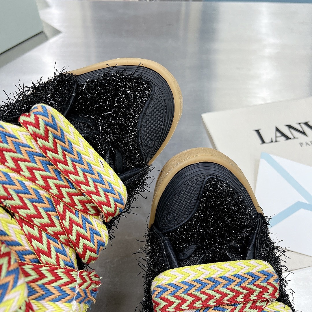 Lanvin FoShan Batch Lanvin Leather Curb Sneakers Three Generations - Image 57