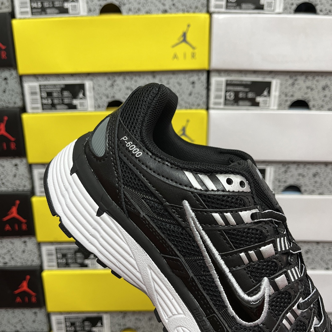 Nike P-6000 (Black White Metallic Silver) - Image 9