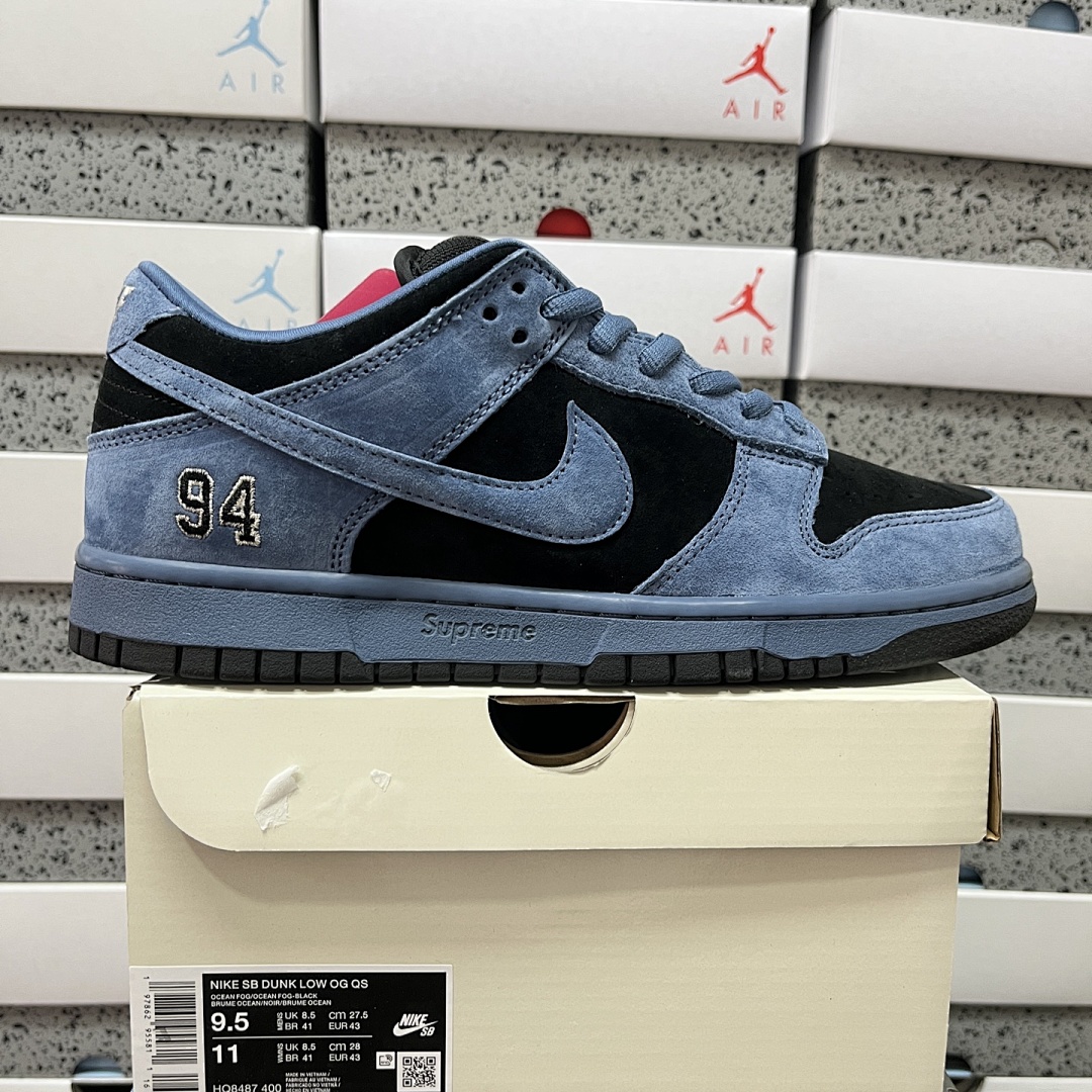 Nike SB Dunk Low Supreme 94 Ocean Fog94 Collab (Blue Black)