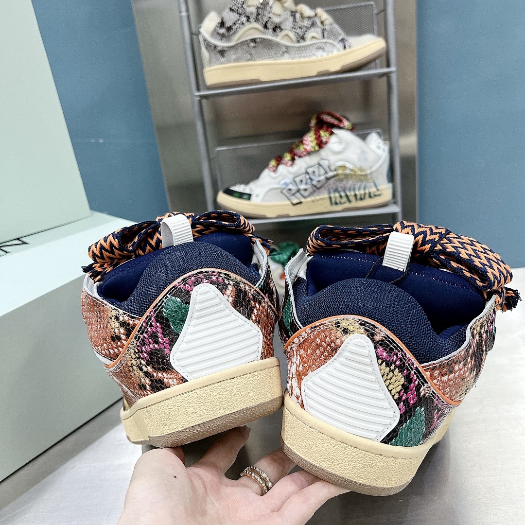 Lanvin FoShan Batch Lanvin Leather Curb Sneakers Three Generations - Image 63