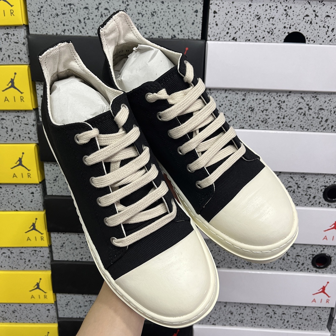 Rick Owens Vintage Sneaks S58WS0109 (Black) - Image 5